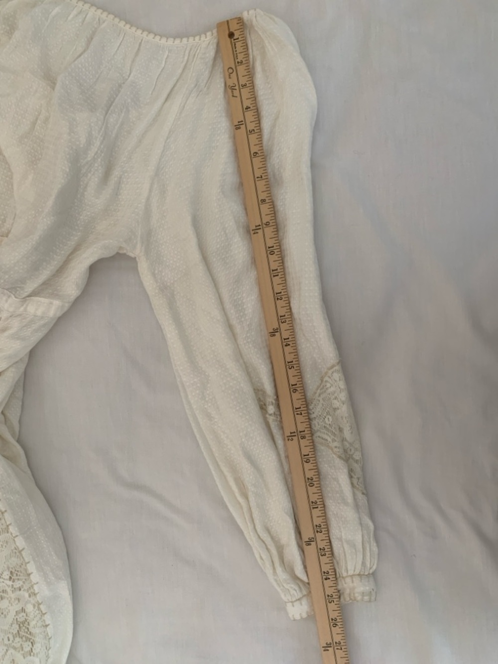 Free People "Southwest" Lace Maxi Dress in Ivory - Size S EUC - Picture 12 of 16
